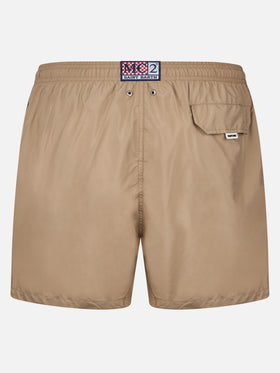 Man lightweight fabric beige swim shorts Lighting Pantone | PANTONE® SPECIAL EDITION
