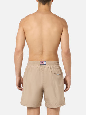 Man lightweight fabric beige swim shorts Lighting Pantone | PANTONE® SPECIAL EDITION