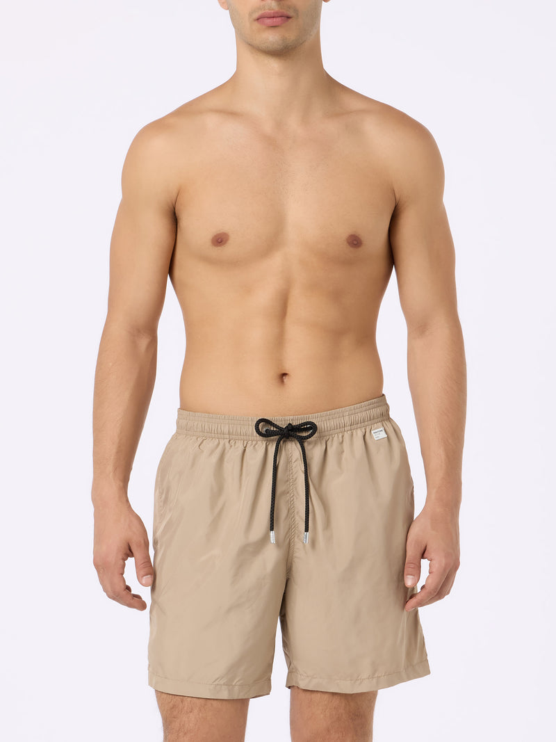 Man lightweight fabric beige swim-shorts Lighting Pantone | PANTONE SPECIAL EDITION