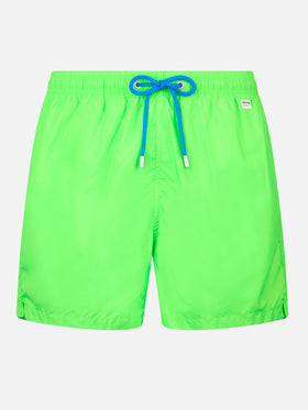 Badeshorts für Herren aus leichtem Stoff in Neongrün Lighting Pantone | PANTONE® SPECIAL EDITION