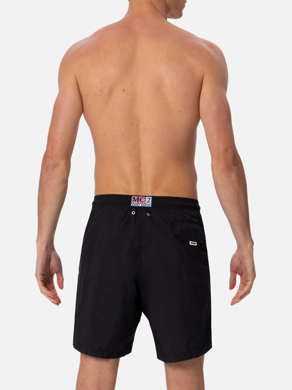 Schwarze Badeshorts für Herren aus leichtem Stoff Lighting Pantone | PANTONE® SPECIAL EDITION