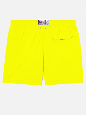 Bañador corto Lighting Pantone amarillo flúor en tejido técnico elástico | Edición Especial 