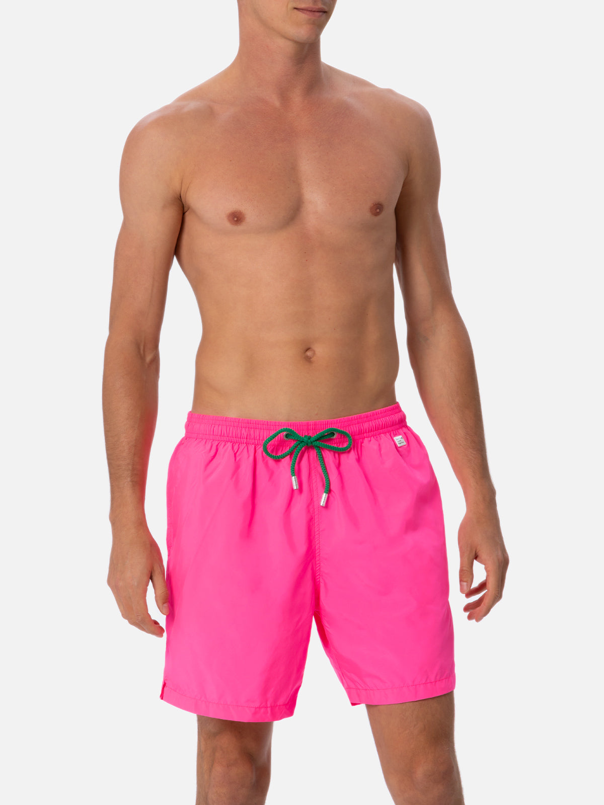 Man lightweight fabric fluo pink swim shorts Lighting Pantone | PANTONE® SPECIAL EDITION