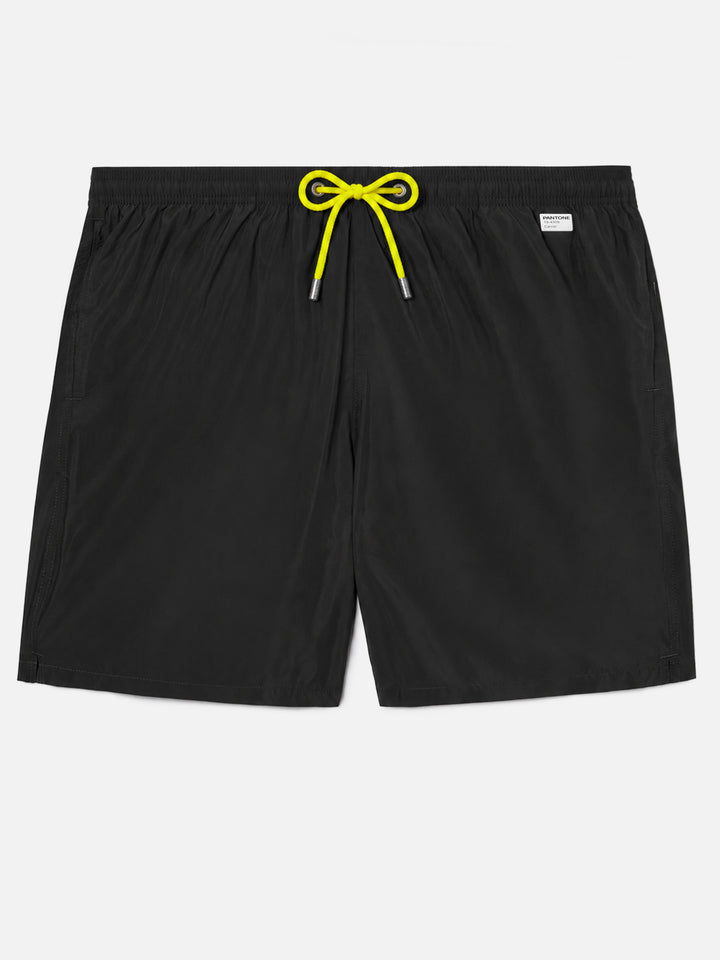 Bañador corto negro de tejido ligero Lighting Pantone | PANTONE® SPECIAL EDITION 