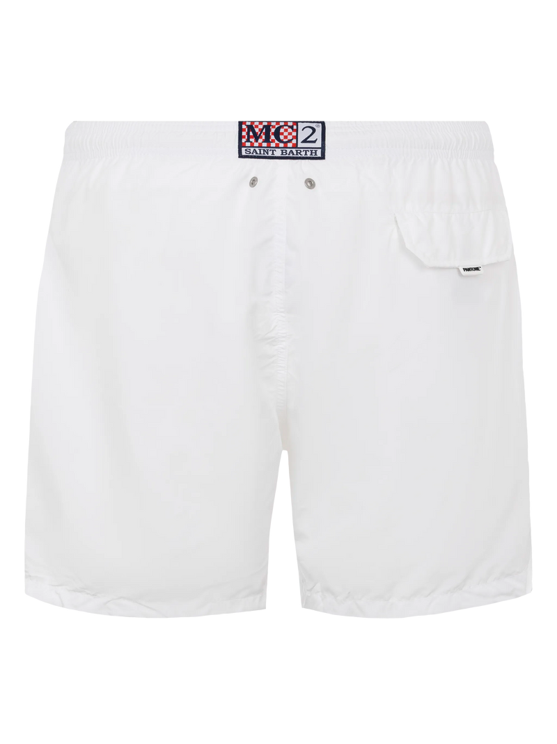 Lightweight fabric white swim shorts Lighting Pantone | PANTONE® SPECIAL EDITION