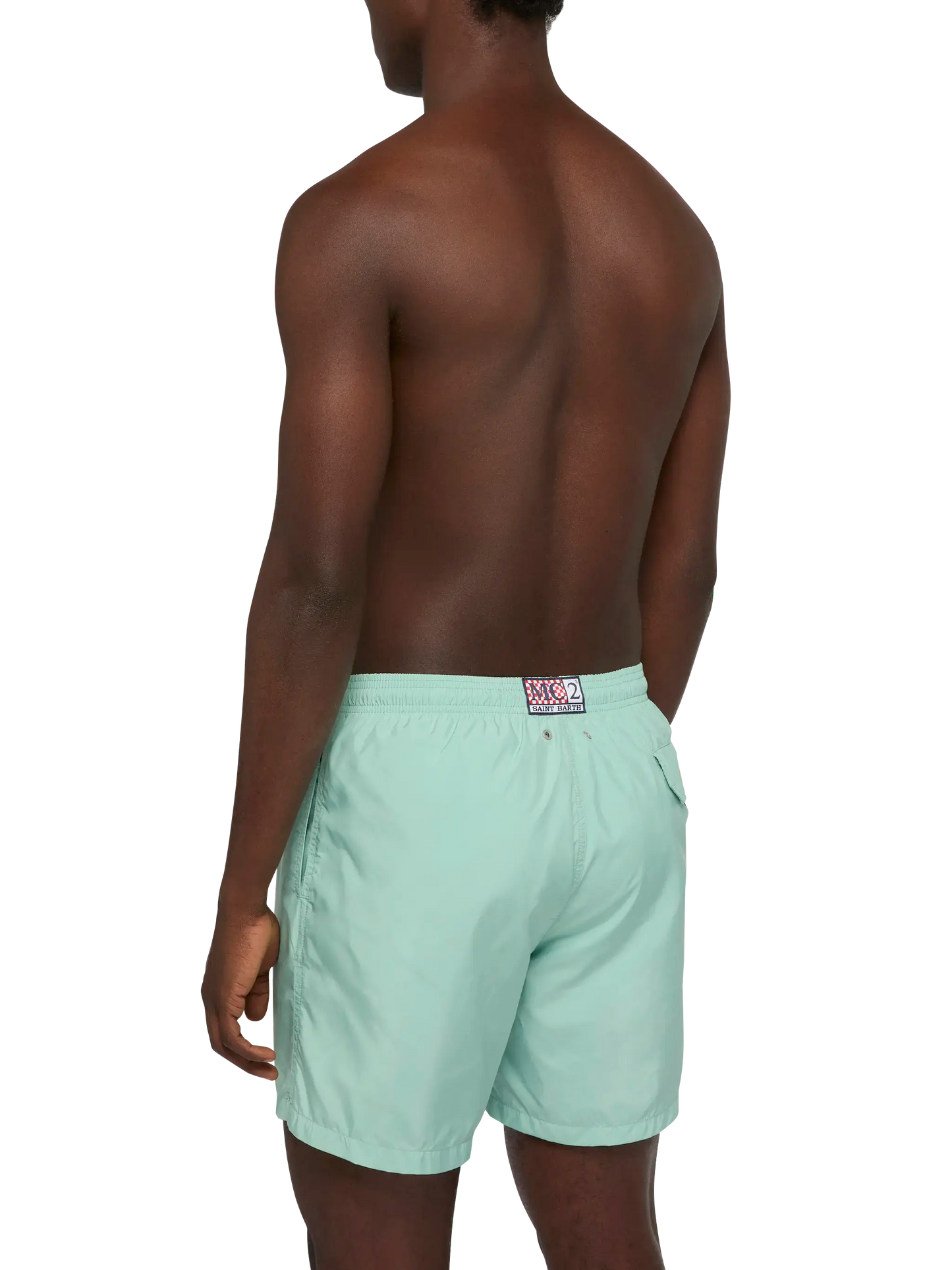 Badeshorts aus leichtem Stoff in Salbeigrün Lighting Pantone | PANTONE® SPECIAL EDITION