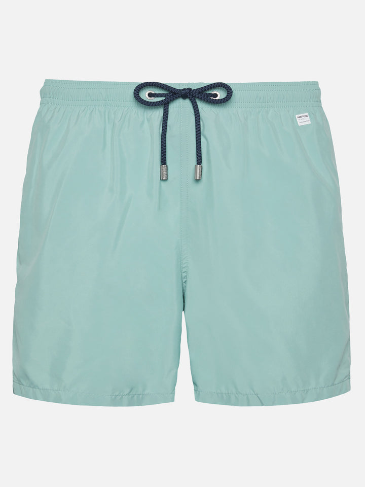 Lightweight fabric sage green swim shorts Lighting Pantone | PANTONE® SPECIAL EDITION - MC2 Saint Barth