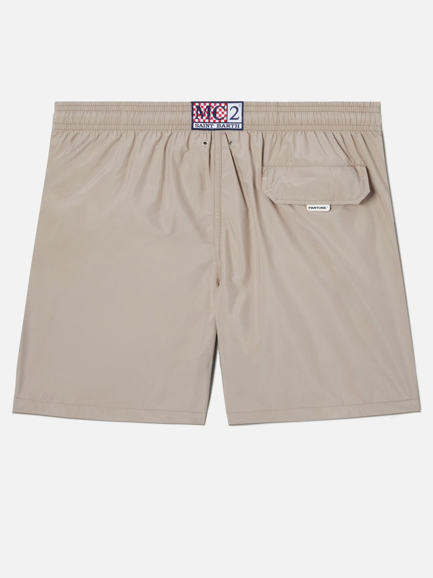 Lighting Pantone swim shorts in solid khaki | Special Edition