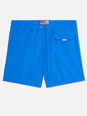 Lighting Pantone swim shorts in solid bright blue | Special Edition