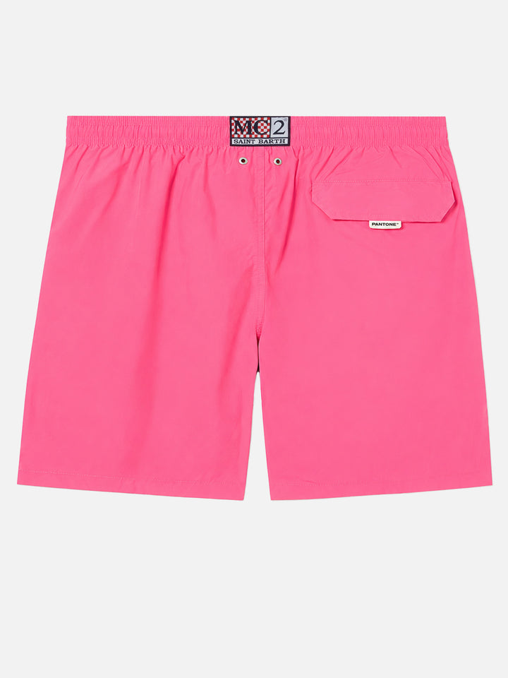 Costume mare Lighting Pantone rosa fluo tinta unita | Special Edition