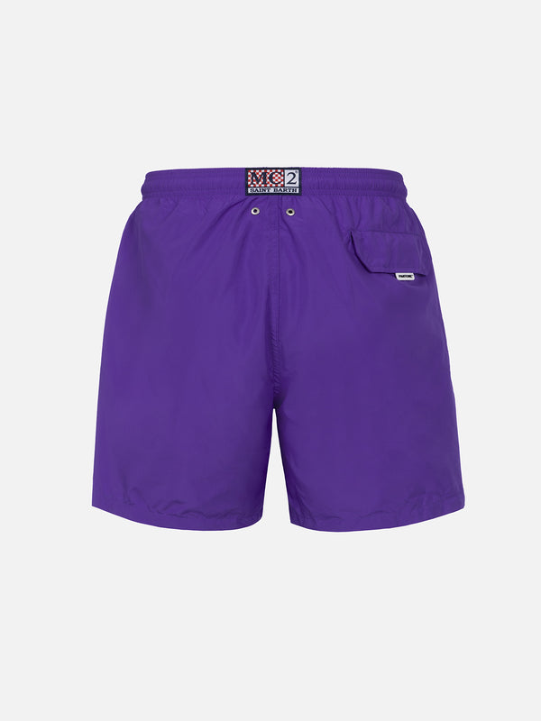 Herren-Badeshorts aus leichtem Stoff in Lila Lighting Pantone | PANTONE-SONDERAUSGABE