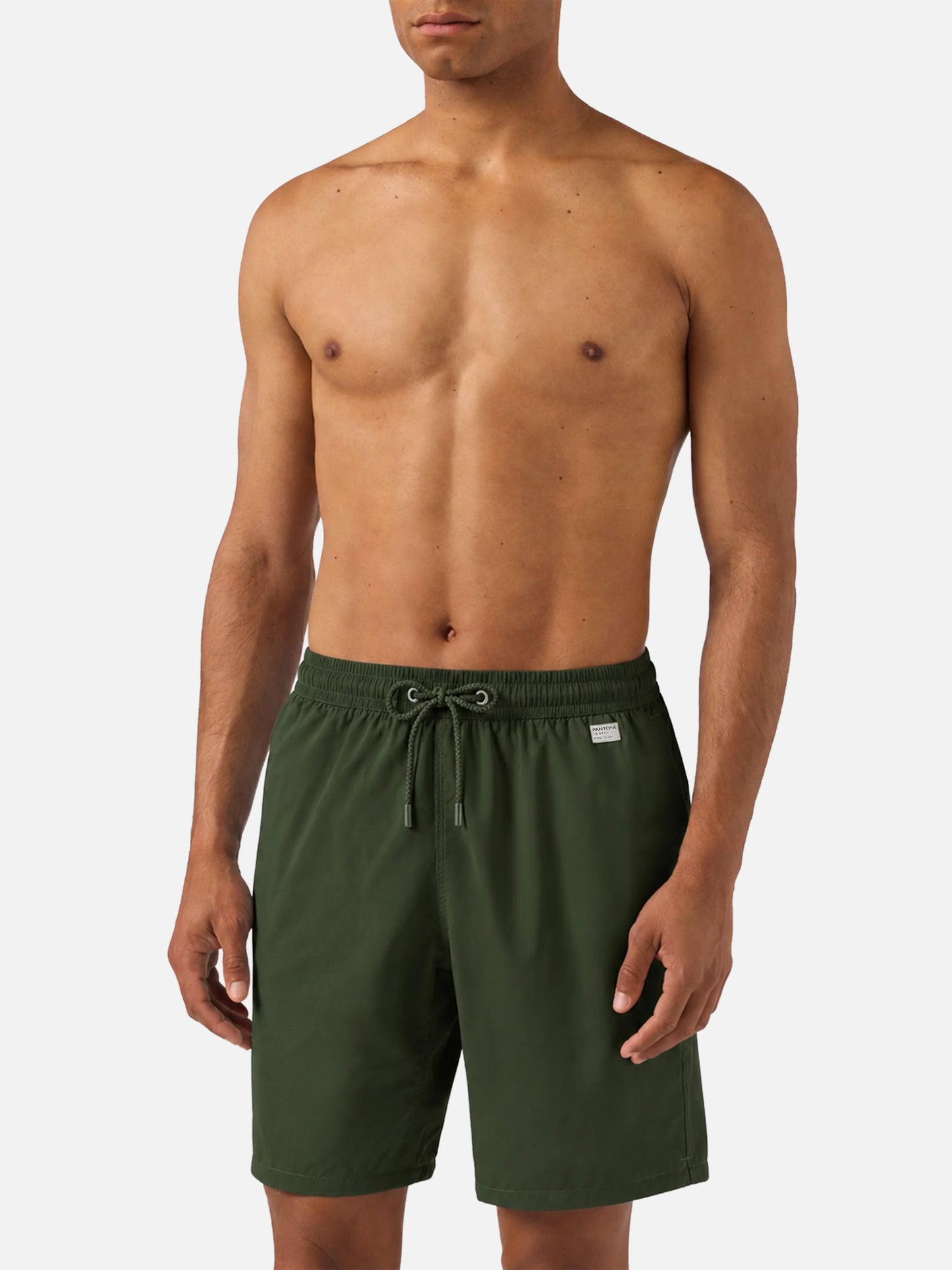 Short de bain long vert militaire éclairage pantone | Édition spéciale 