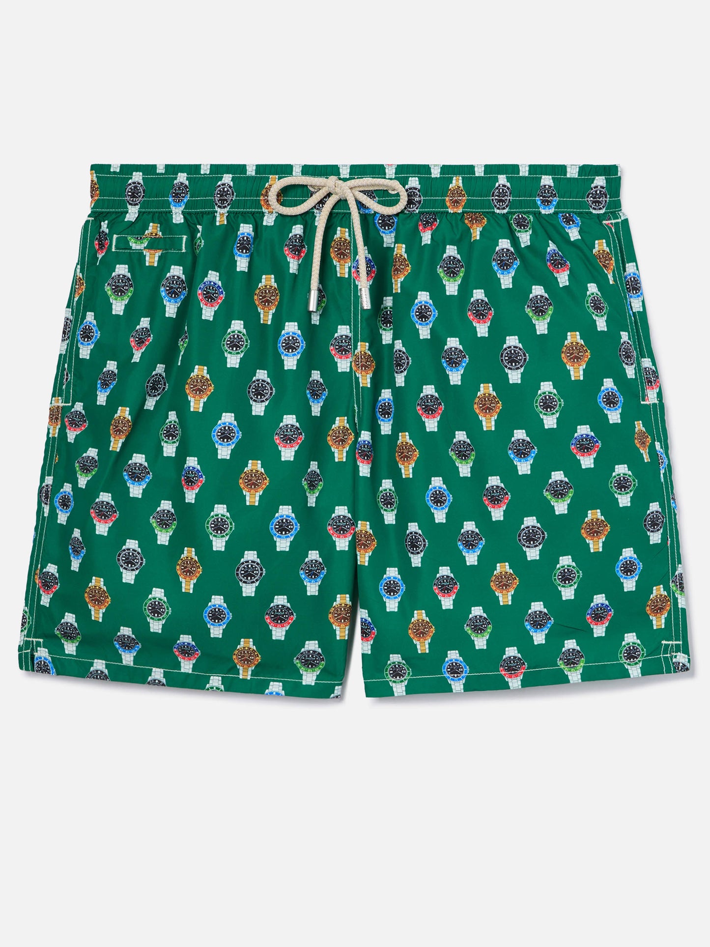 Lighting Micro swim shorts with all-over watch print