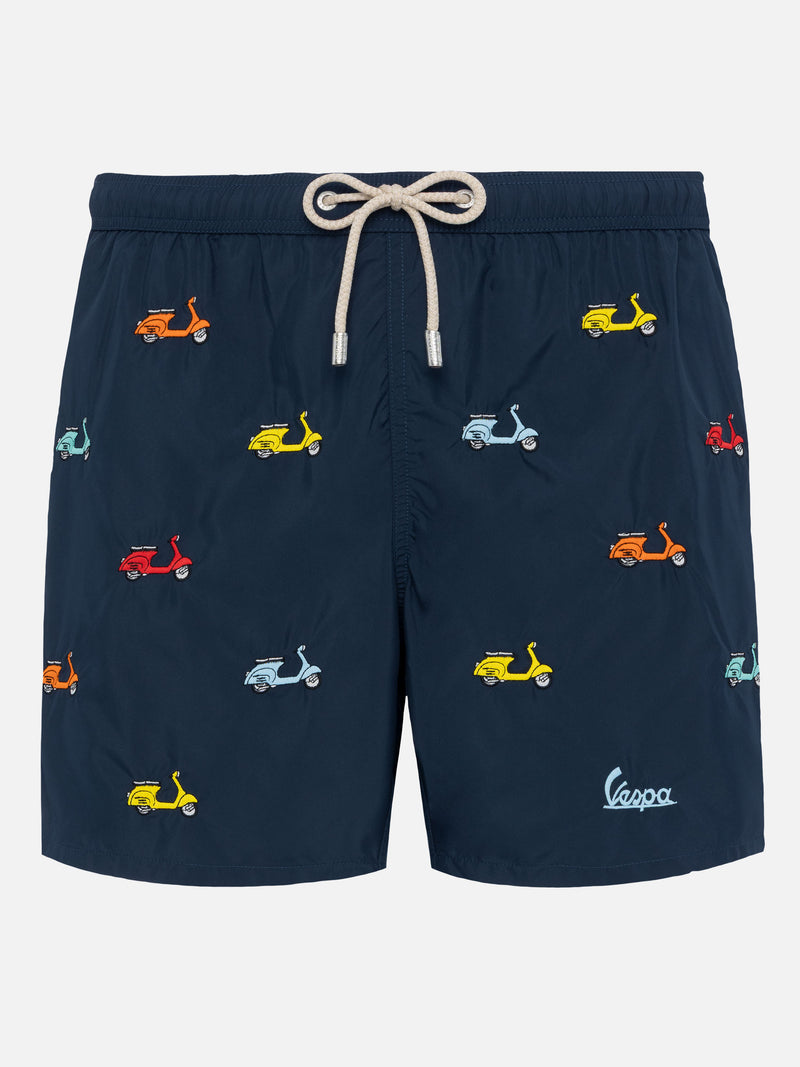 Lightweight fabric swim-shorts Lighting with Vespa embroidery | VESPA SPECIAL EDITION