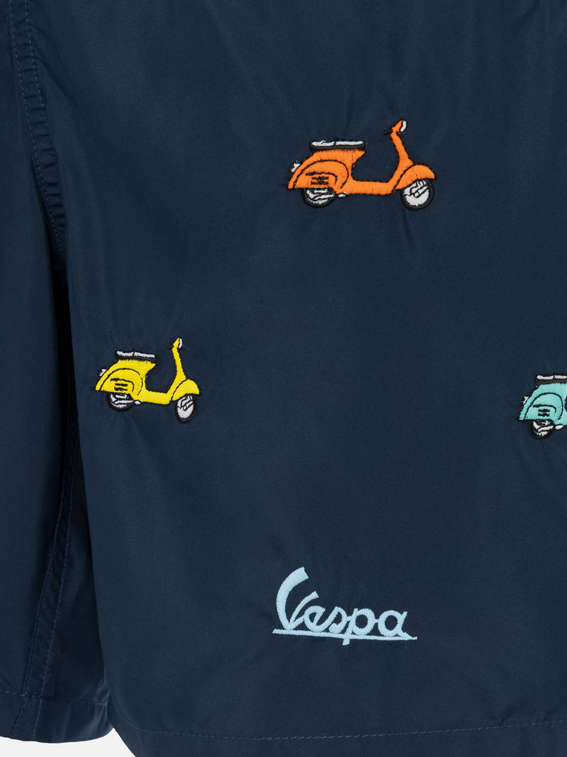 Lightweight fabric swim-shorts Lighting with Vespa embroidery | VESPA SPECIAL EDITION