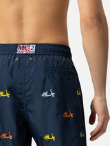 Lightweight fabric swim-shorts Lighting with Vespa embroidery | VESPA SPECIAL EDITION