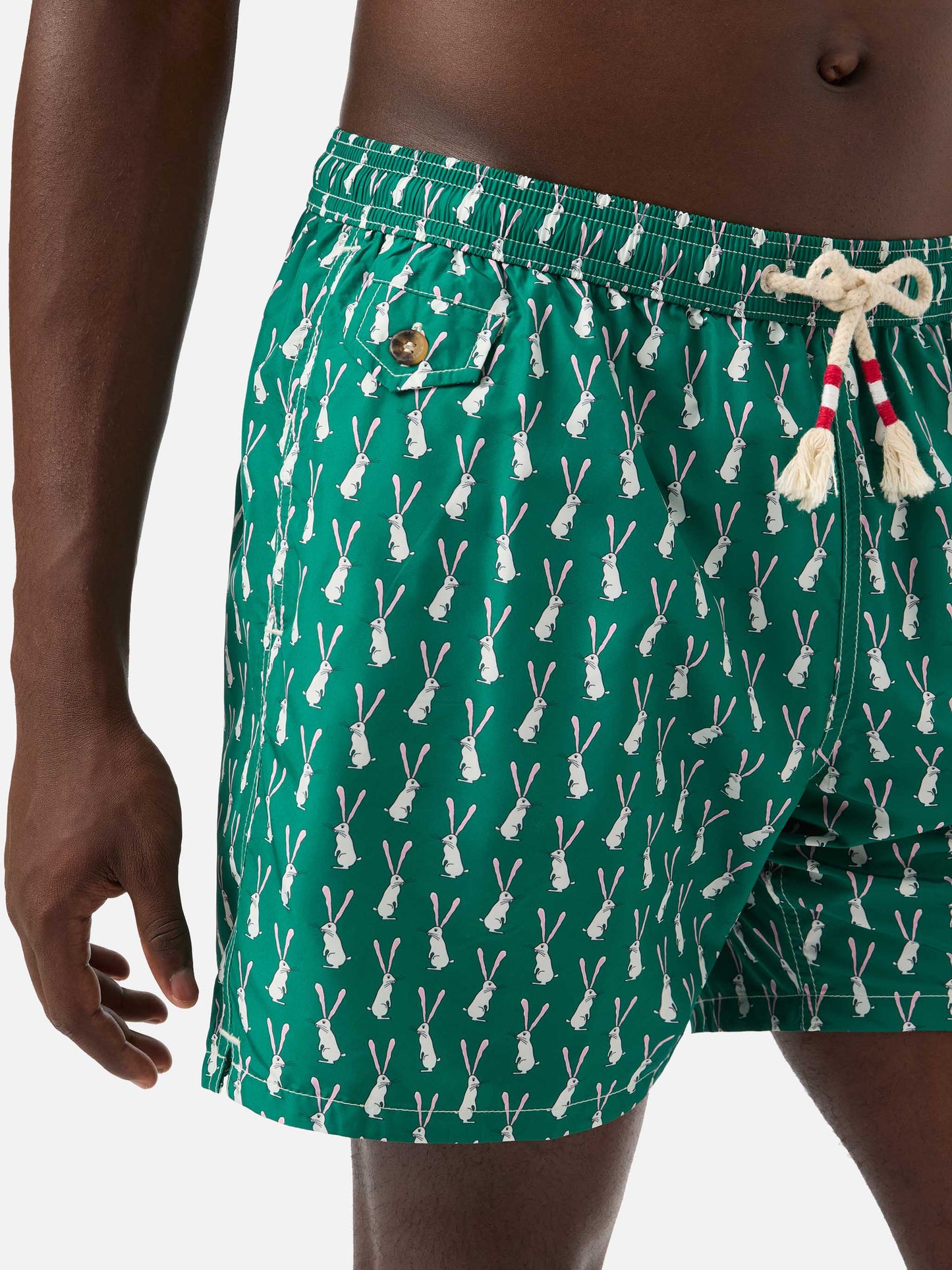 Badeshorts für Herren aus leichtem Stoff Lighting 70 mit Kaninchen-Print