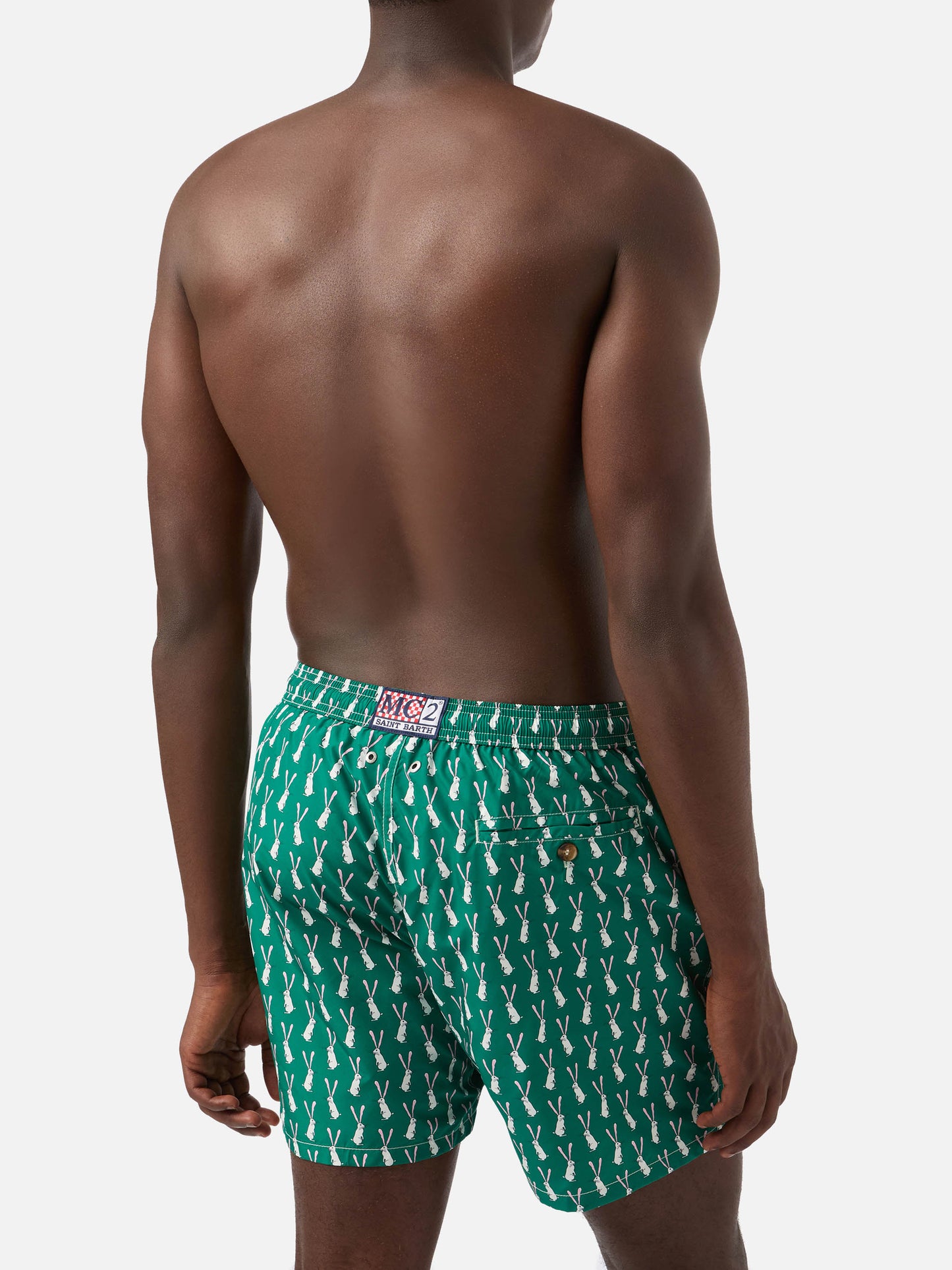 Badeshorts für Herren aus leichtem Stoff Lighting 70 mit Kaninchen-Print
