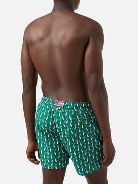Badeshorts für Herren aus leichtem Stoff Lighting 70 mit Kaninchen-Print