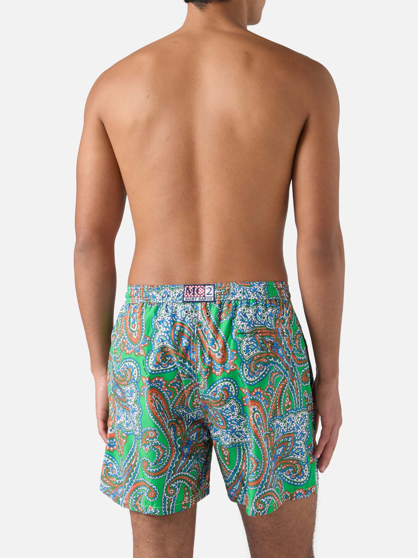 Leichte Badehose Lightning 70 aus Stoff mit Paisley-Muster
