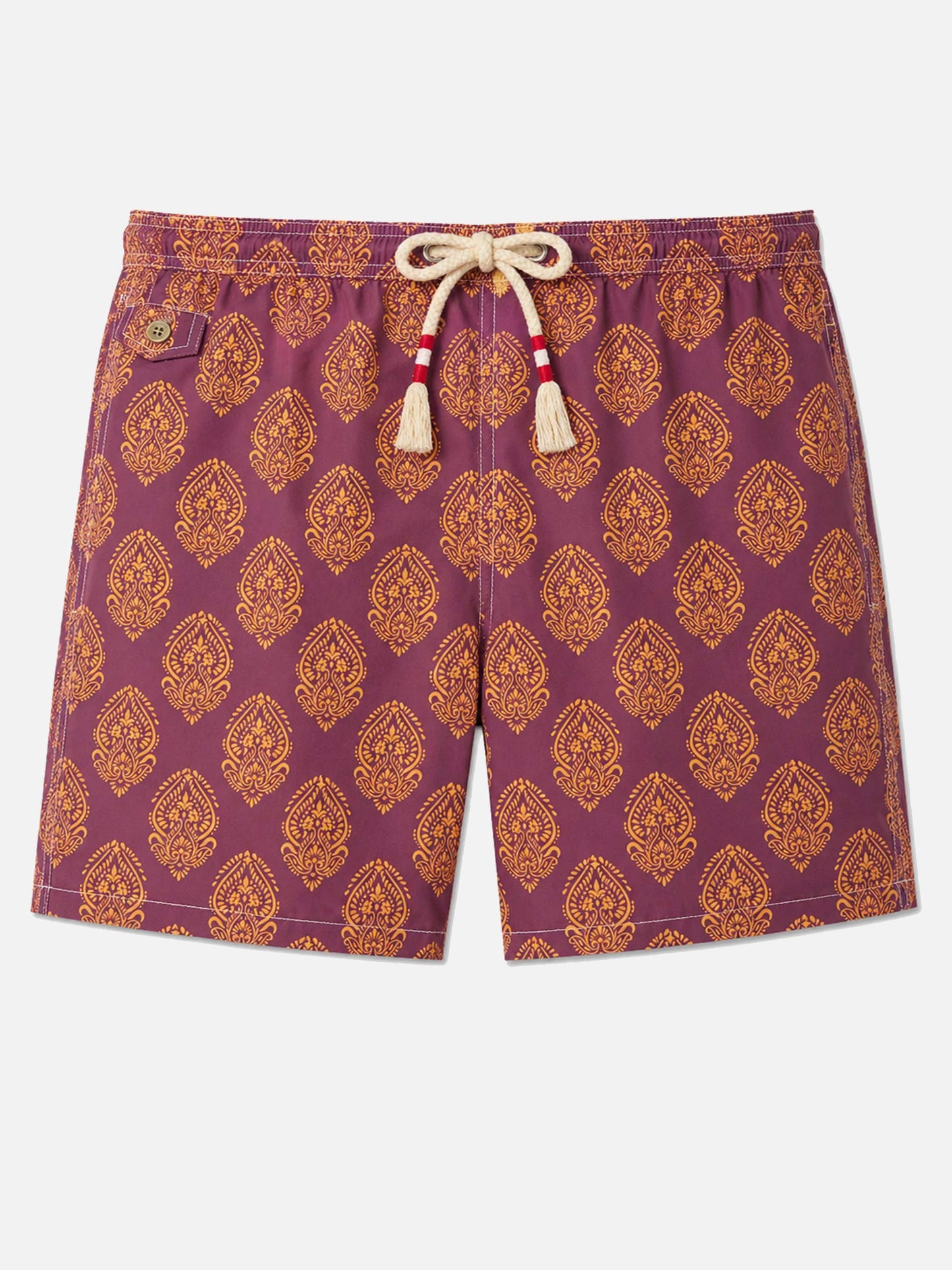 Lightweight fabric swim-shorts Lighting 70 with indian print
