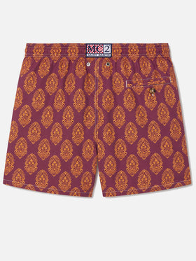 Lightweight fabric swim-shorts Lighting 70 with indian print