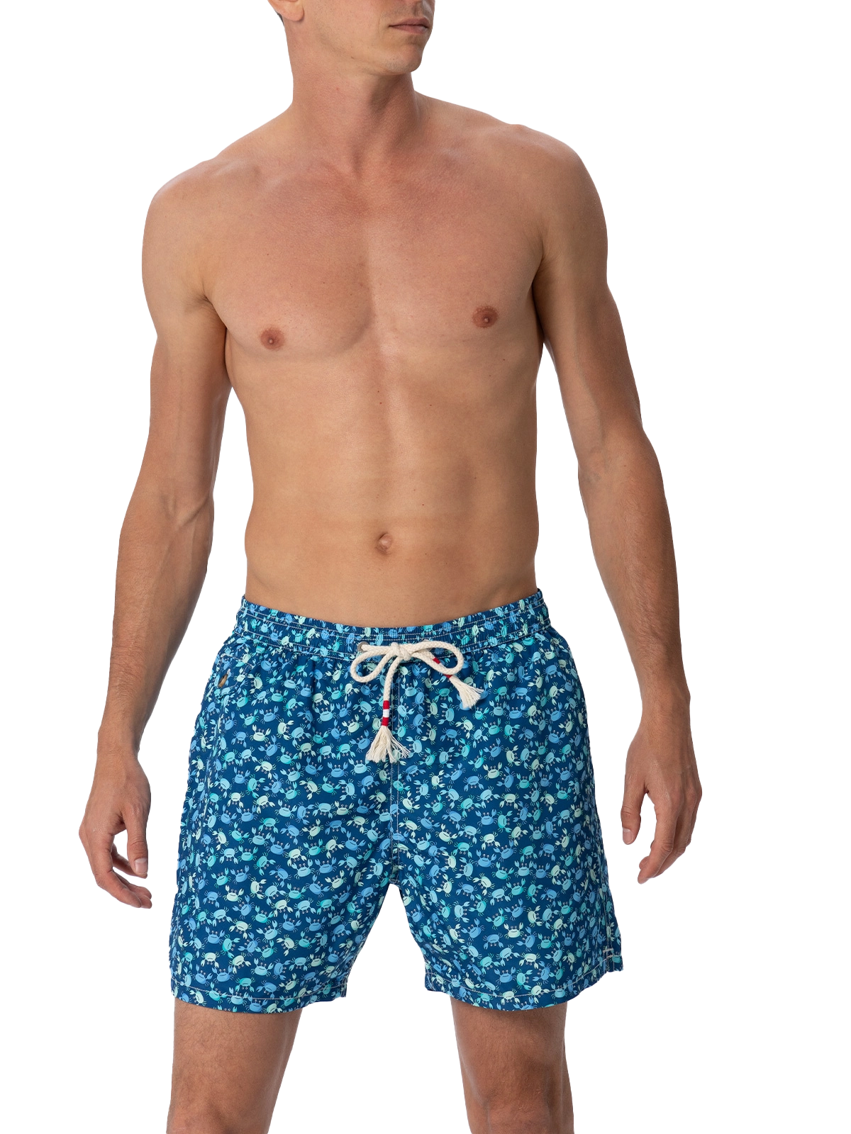 Costume da bagno da uomo in tessuto leggero Lighting 70 con stampa granchi