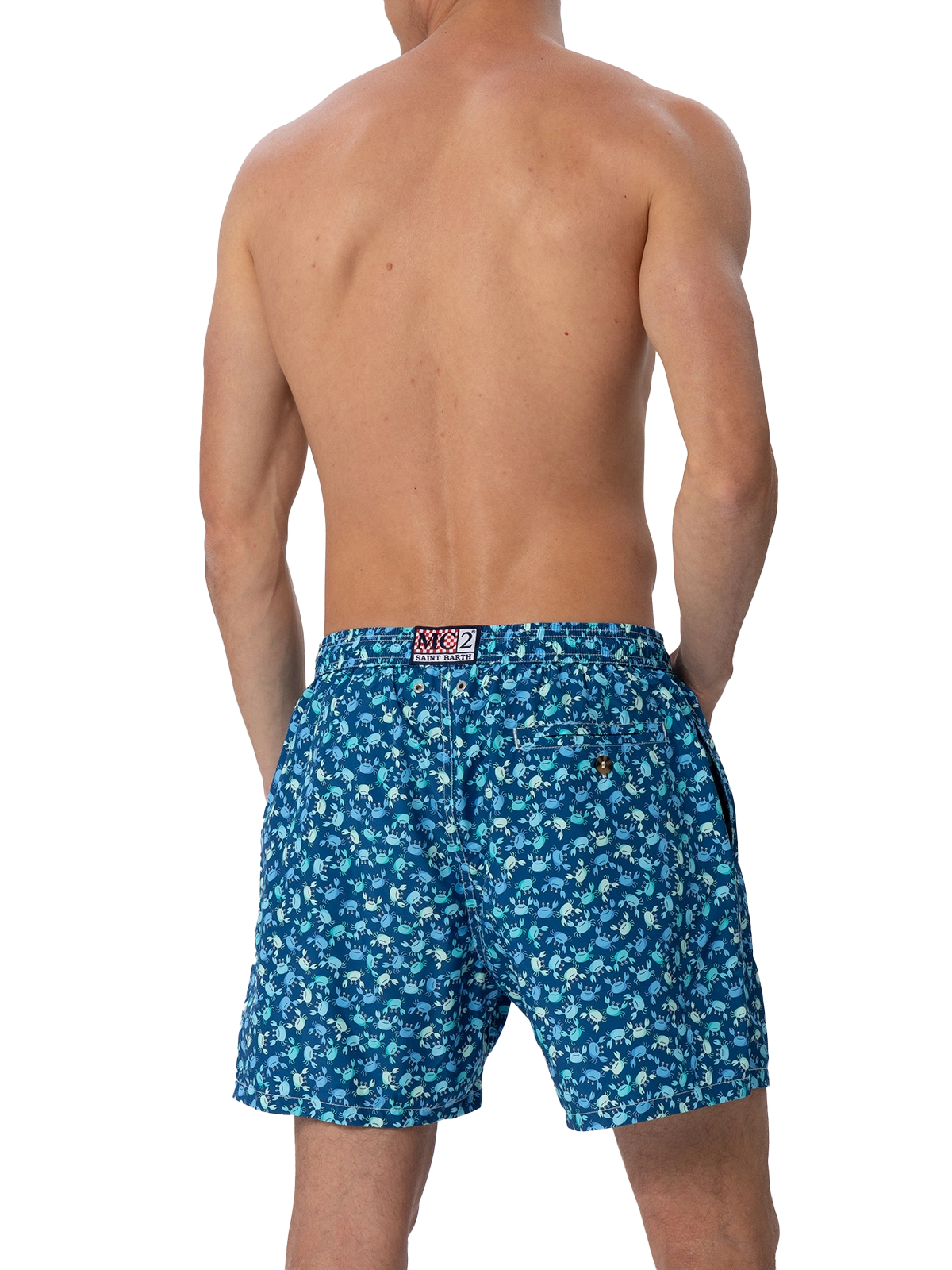 Costume da bagno da uomo in tessuto leggero Lighting 70 con stampa granchi