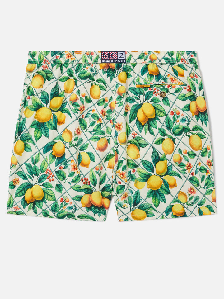 Lighting 70 swim shorts with lemon majolica print