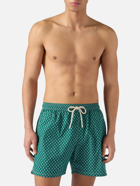 Green Lighting Micro swim shorts with all-over geometric print