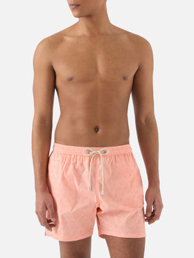 Orange Lighting Micro swim shorts with all-over octopus print