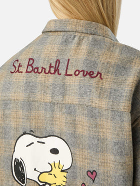 Camicia Lully in flanella di misto lana con ricamo Snoopy | Special edition