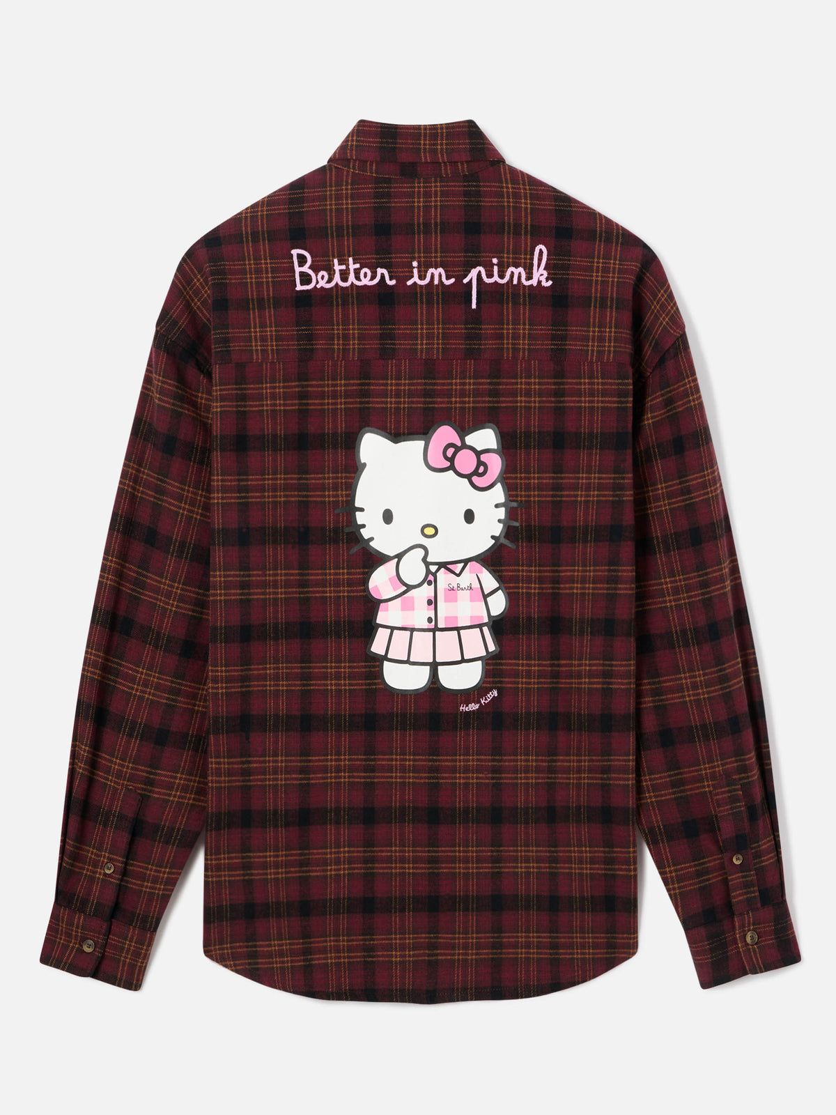 Lully cotton flannel shirt with Hello Kitty embroidery | Special edition