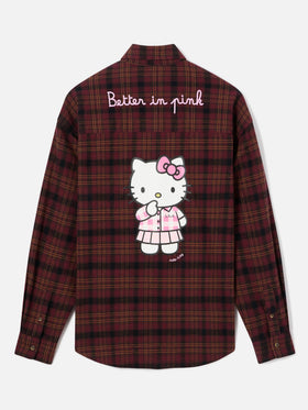 Lully cotton flannel shirt with Hello Kitty embroidery | Special edition