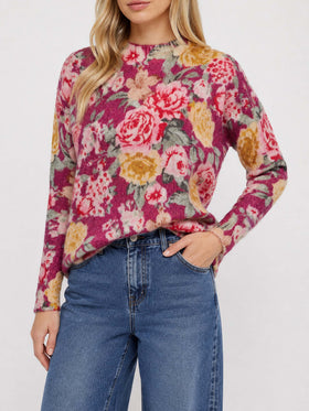 Pullover Floral Louise aus Cashmere-Mix 