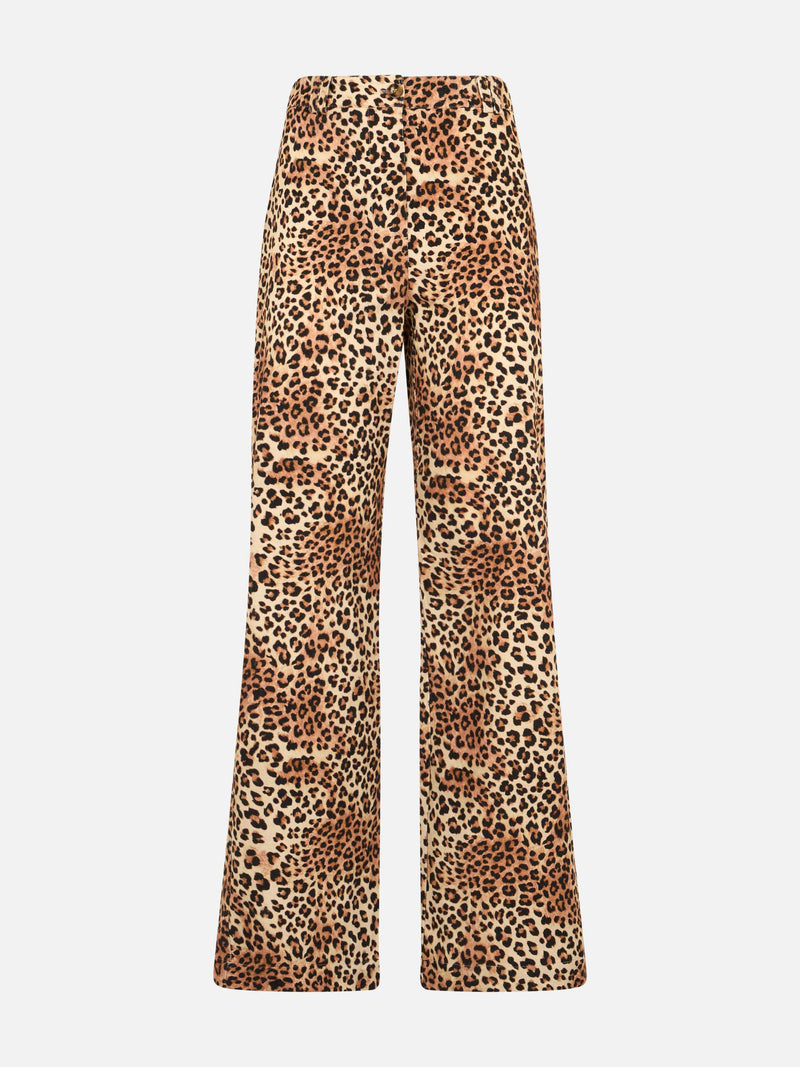 Damenhose Lisbeth Cord Sand Leopard