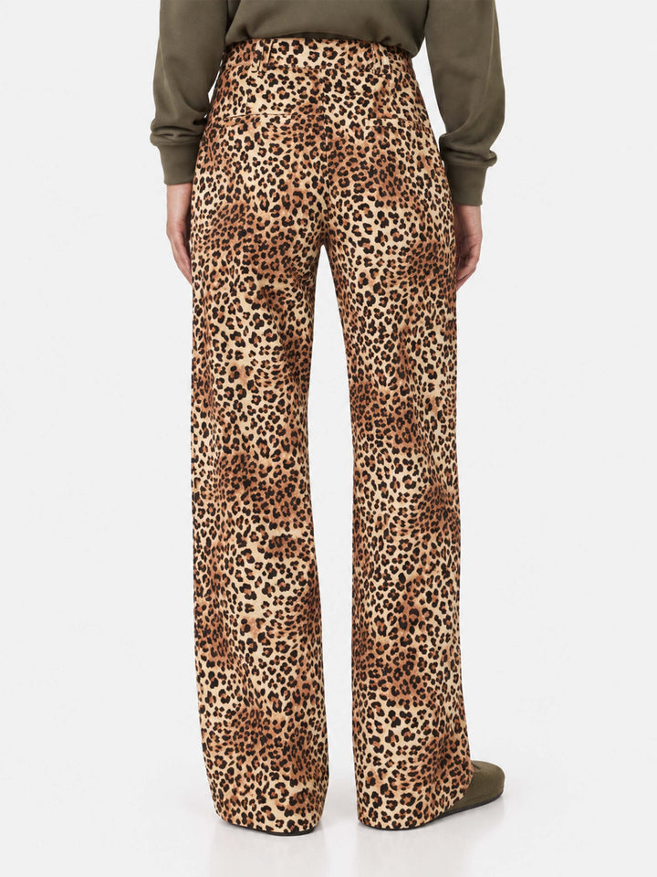 Pantalones de pana con estampado de leopardo Lisbeth 
