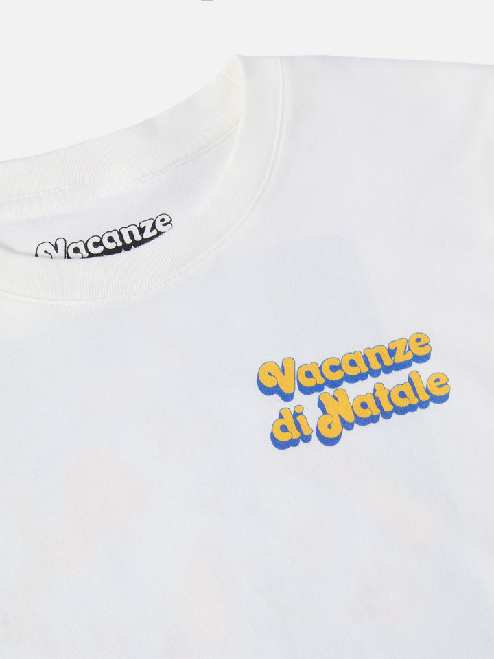 T-shirt Luton in cotone invernale bianco a maniche lunghe con stampa Vacanze di Natale | VACANZE DI NATALE SPECIAL EDITION