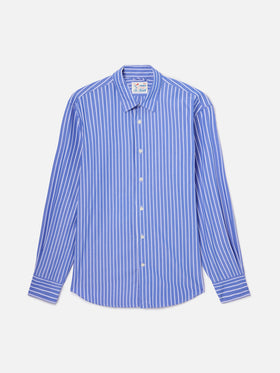 Camicia Levanzo in cotone a righe blu