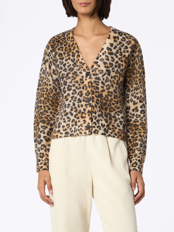 Damen-Cardigan Lyza mit Animalier-Print