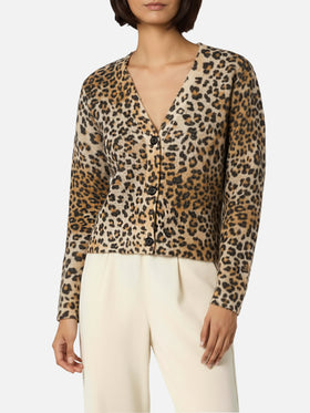Damen-Cardigan Lyza mit Animalier-Print