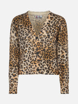 Woman cardigan Lyza with animalier print