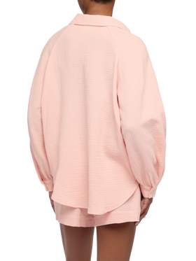 Blusa in mussola rosa Maira