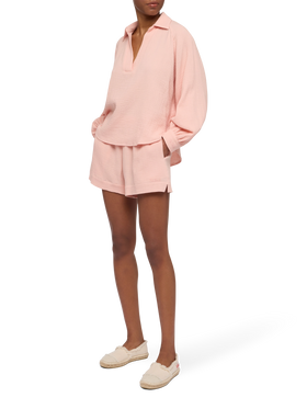 Blusa in mussola rosa Maira