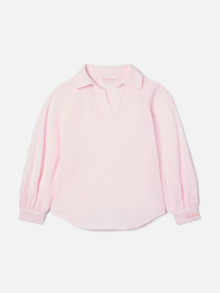 Maira Jr Shirt in pink cotton muslin