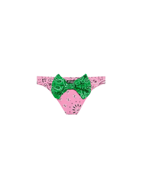 Girl swim briefs with bandanna print - MC2 Saint Barth