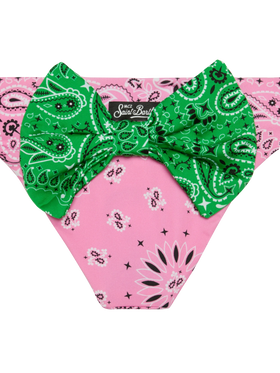 Girl swim briefs with bandanna print - MC2 Saint Barth