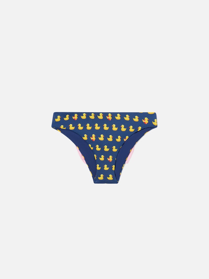 Slip de bain Madame avec imprimé ducky et nœud rose 