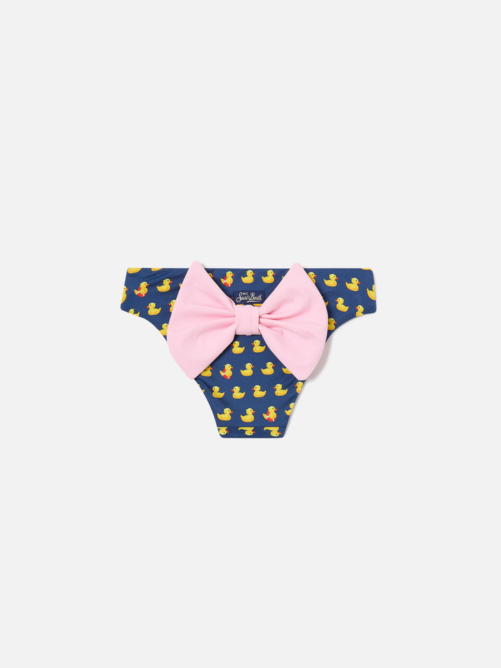 Slip de bain Madame avec imprimé ducky et nœud rose 