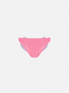Badeslip „Madame“ ​​in Crinkle-Rosa mit Schleife